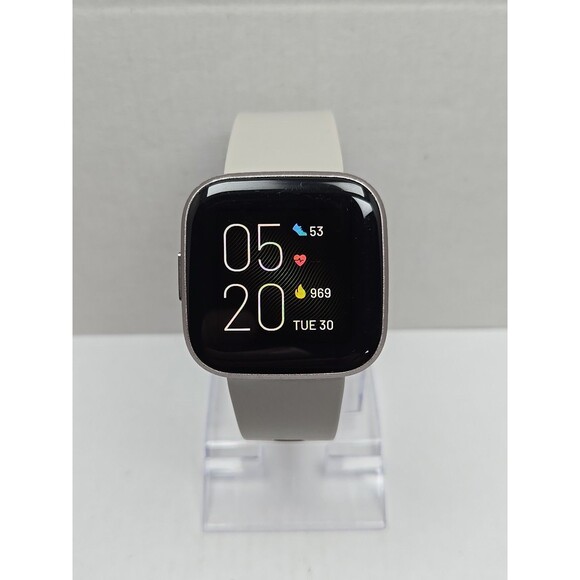 Fitbit Versa 2 Smartwatch Gray 40mm Alexa WR50M Always On Display W/ Charger - Picture 1 of 11